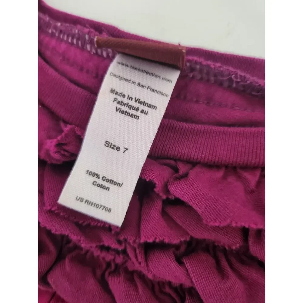 7 Tea Cotton pink color block dress
